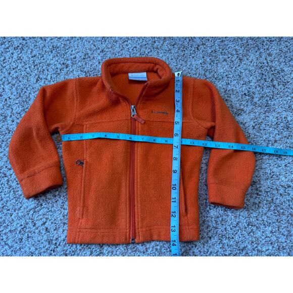 COLUMBIA Boys zip up Hoodie/Sweatshirt/Fleece, size 2T; ORANGE - Picture 4 of 12